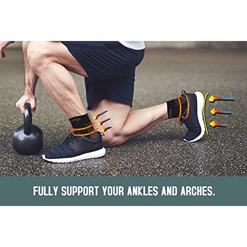 Thx4 Copper Compression Recovery Foot Sleeves for Men & Women, Copper Infused...