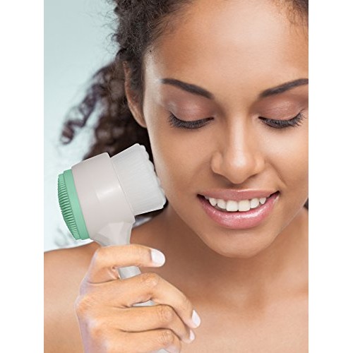 2 in 1 Face Brush for Cleansing and Exfoliating - Facial Cleaning Brush with ...