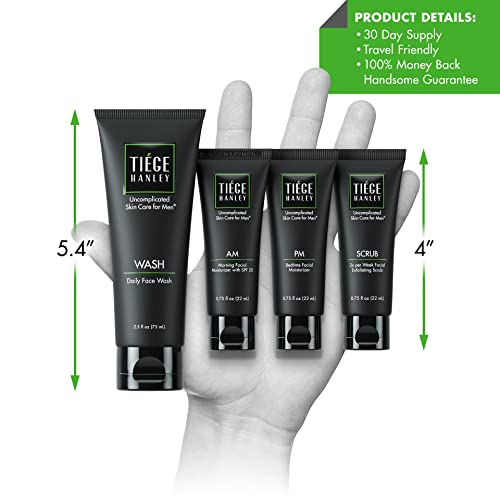 Tiege Hanley Men’s Skin Care System - Level 1 | Mens Routine Product Set: Fac...