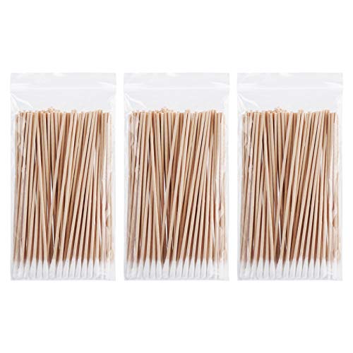 tifanso 300 Count 6 Inches Cotton Swabs with Long Wooden Sticks Cotton Tipped...