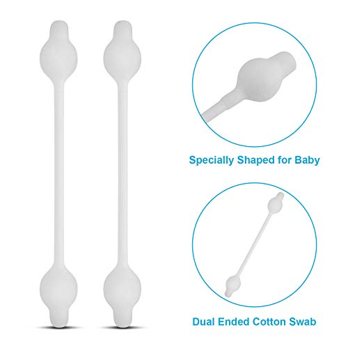 tifanso 55 Count Safety Cotton Swabs for Ears and Nose, Cruelty - Free & Hypo...