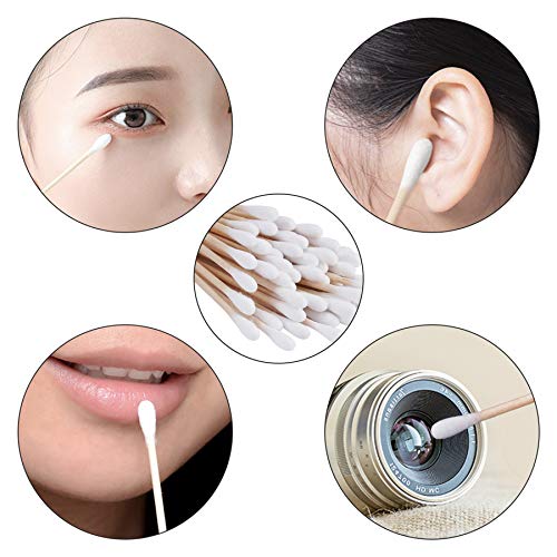 tifanso Cotton Swabs for Ears with Long Wooden Sticks 100 Count 6 Inches Cott...