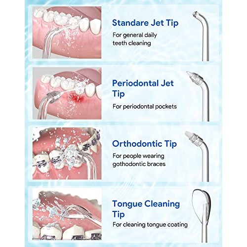 Cordless Water Flosser for Teeth Portable, Rechargeable Teeth Cleaner for Bra...