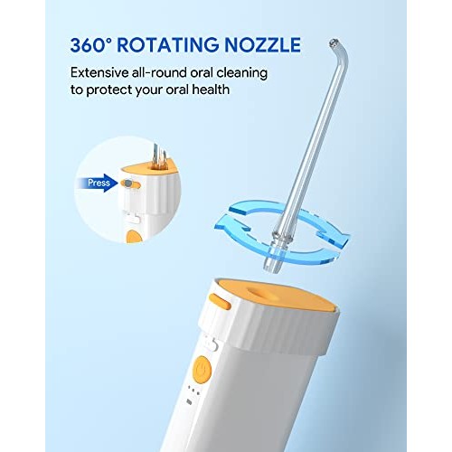 Cordless Water Flosser for Teeth Portable, Rechargeable Teeth Cleaner for Bra...