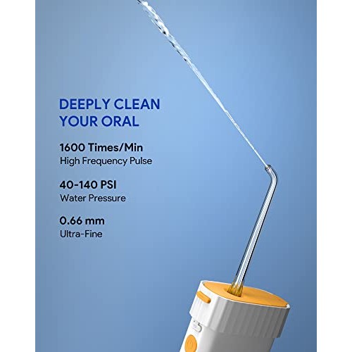Cordless Water Flosser for Teeth Portable, Rechargeable Teeth Cleaner for Bra...