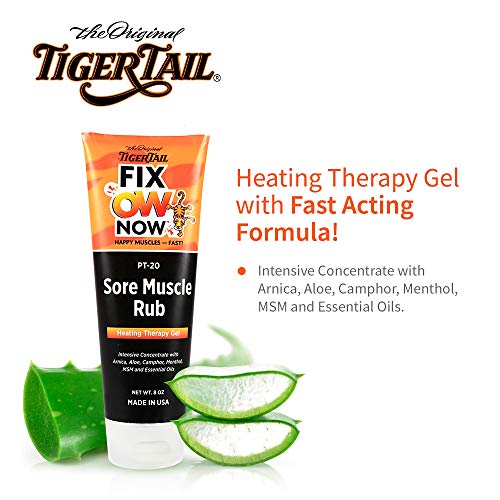 Tiger Tail Sore Muscle Rub – FixOwNow Heating Therapy Gel, Made in USA - 2.7 oz