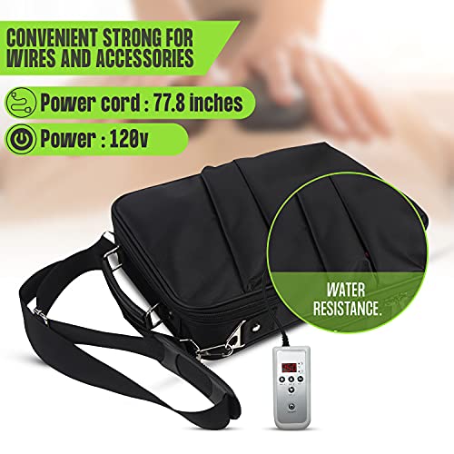 Portable Hot Stone Massage Warmer Set & Professional Spa Kit with LCD Tempera...