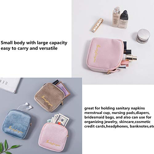 Flocking Fabric Sanitary Napkin Bag,Menstrual Cup Pouch, Nursing Pad Holder, ...