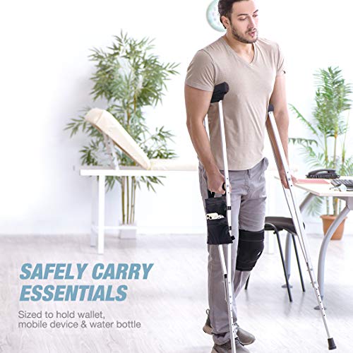 Crutches Accessories 5 Piece Set, Includes Soft Foam Crutches Pads for Armpit...