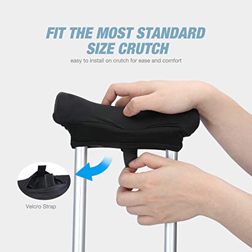 Crutches Accessories 5 Piece Set, Includes Soft Foam Crutches Pads for Armpit...