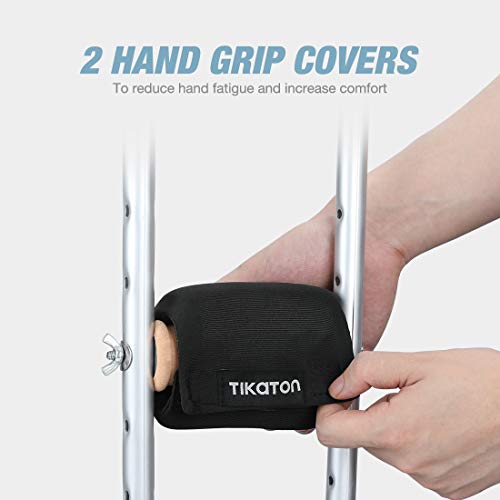 Crutches Accessories 5 Piece Set, Includes Soft Foam Crutches Pads for Armpit...