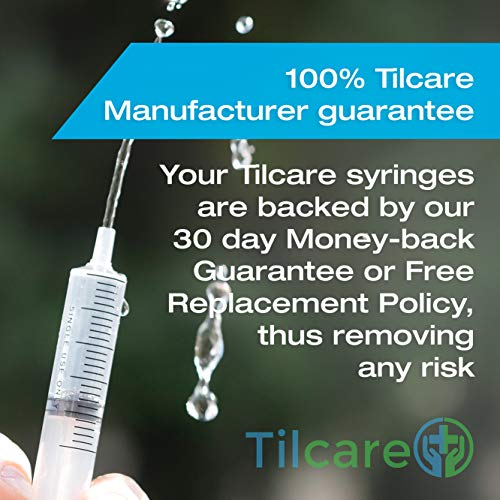 60ml Catheter Tip Syringe with Covers 5 Pack by Tilcare - Sterile Plastic Med...