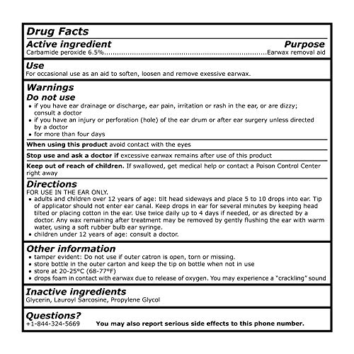 Ear Wax Removal Drops for Clogged Ears by Tilcare - Earwax softening Drops th...