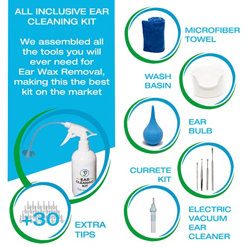 Ear Wax Vacuum Removal Tool by Tilcare - Ear Irrigation Flushing System for A...