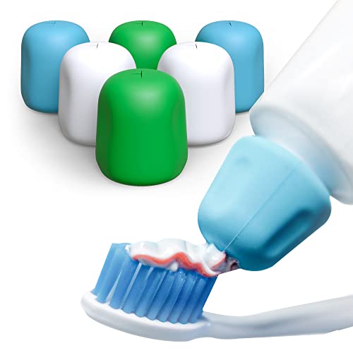 Self Closing Toothpaste Caps 6-Pack by Tilcare - No Waste Cap Dispensers for ...