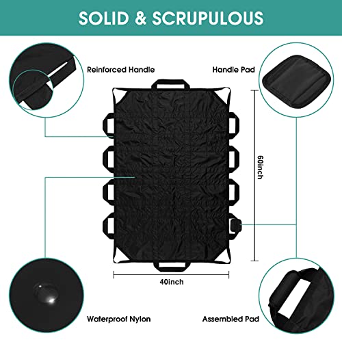 Bed Positioning Pad with Reinforced Handle, 60" X 40" Multipurpose Waterproof...