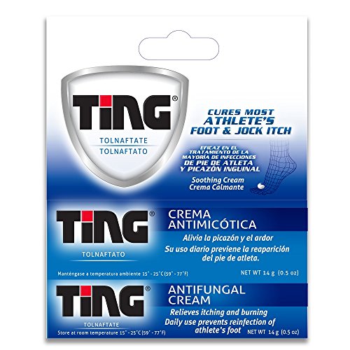 Ting Therapeutic Foot Care Cream, Cures Athlete’s Foot and Jock Itch, 0.5 oz,...