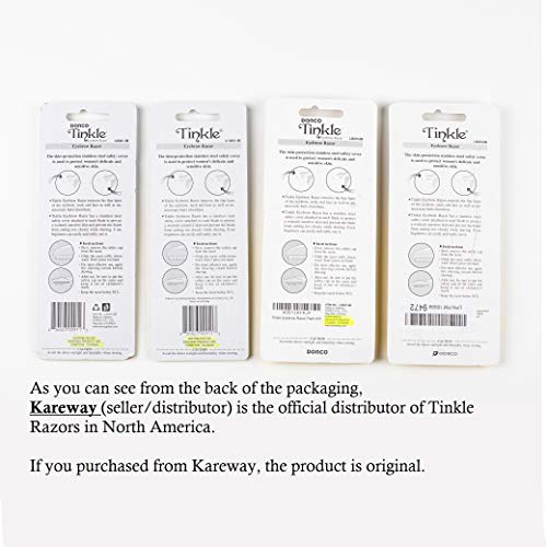 Dorco Tinkle Eyebrow Razor, Hair Trimmer Shaper Shaver and Tough Up Tool, Fac...