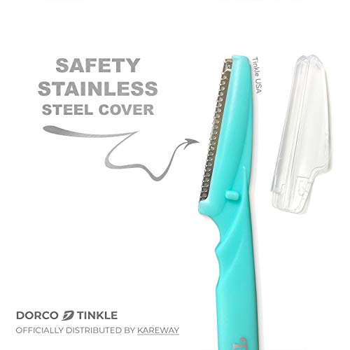 Dorco Tinkle Eyebrow Razor, Hair Trimmer Shaper Shaver and Tough Up Tool, Fac...