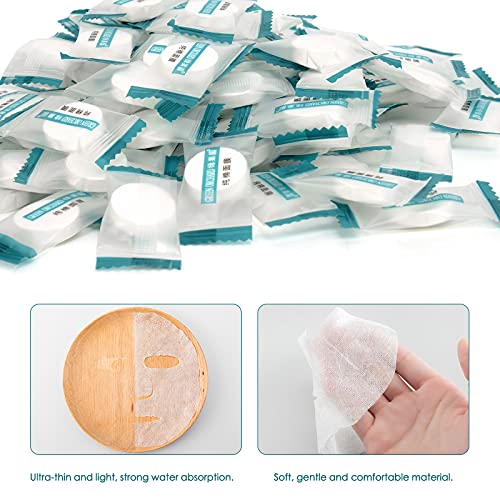 100PCS Natural Pure Cotton Dry Compressed Facial Mask Sheet, DIY Facial Skin ...