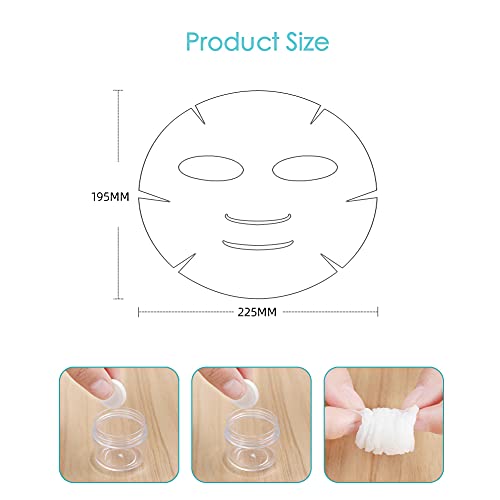 100PCS Natural Pure Cotton Dry Compressed Facial Mask Sheet, DIY Facial Skin ...