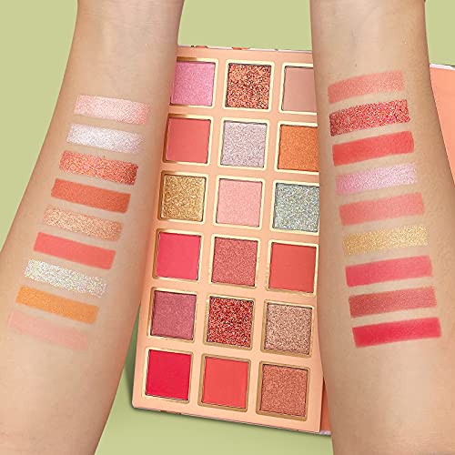 TINTARK Peach Please 18 Colour Eyeshadow Palette for Beauty - Eyeshadow Cosme...