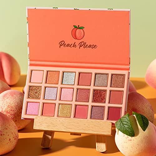 TINTARK Peach Please 18 Colour Eyeshadow Palette for Beauty - Eyeshadow Cosme...