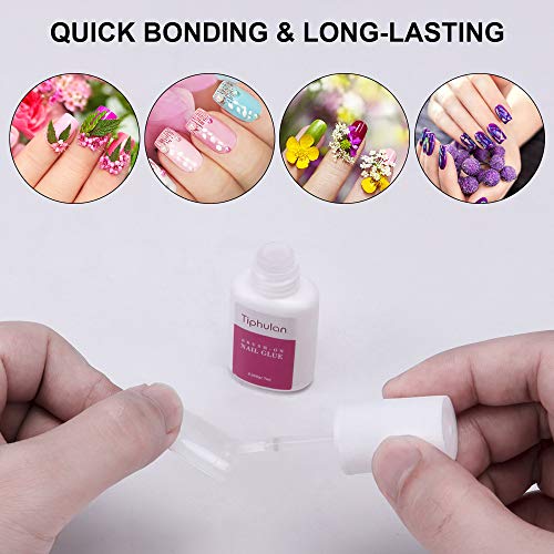 Brush on Nail Glue for Press On Nails - Nail Glue for Acrylic Nails, Quick & ...