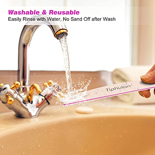 Tiphulan Nail File 100 180 Grit, 12 Pack Professional Nail Files for Acrylic ...