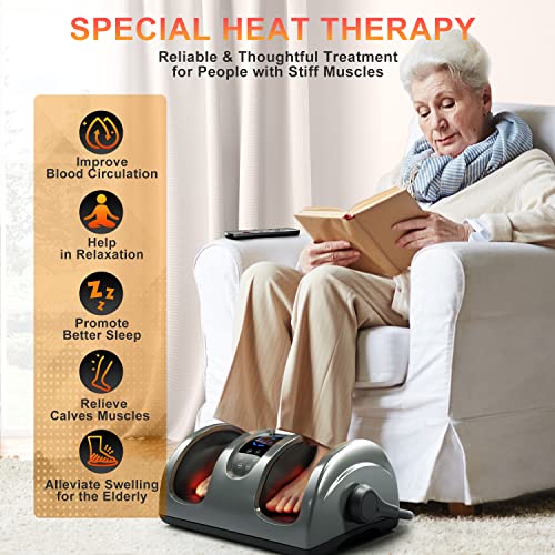 TISSCARE Foot Massager-Shiatsu Foot Massage Machine w/ Heat & Remote 5-in-1 R...
