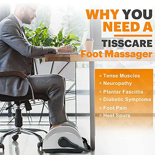 TISSCARE Shiatsu Foot Massager Machine w/ Remote & Heat for Plantar Fasciitis...