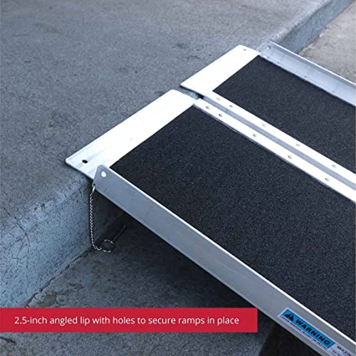 Titan Ramps Portable Wheelchair Ramp Multi Fold 7 ft Long x 30 in Wide Anti-Slip