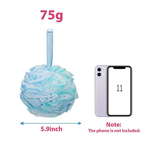 Titanker Bath Loofah Sponge, Shower Sponge Loofahs 75g/pcs Mesh Pouf Soft Bod...