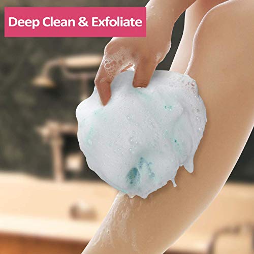 Titanker Bath Loofah Sponge, Shower Sponge Loofahs 75g/pcs Mesh Pouf Soft Bod...