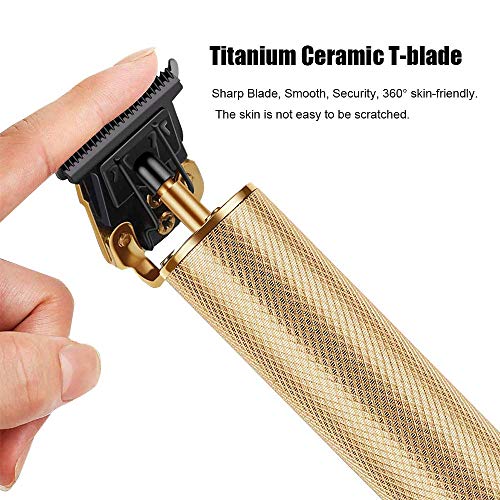 Professional Hair Trimmer, Zero Gapped T-Blade Close Cutting Hair Clippers fo...