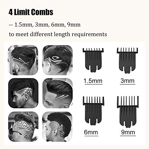 Professional Hair Trimmer, Zero Gapped T-Blade Close Cutting Hair Clippers fo...