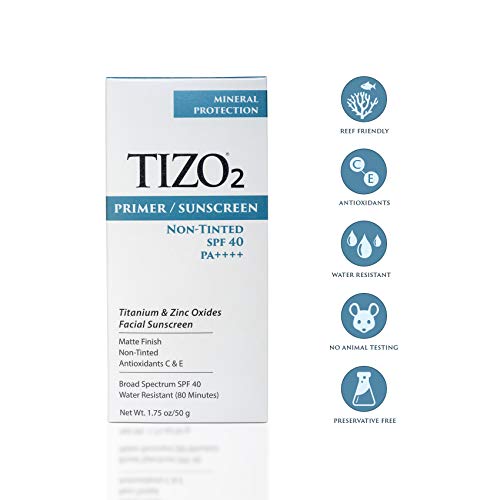 TIZO 2 Non-Tinted Facial Mineral Sunscreen SPF 40, 1.75 oz