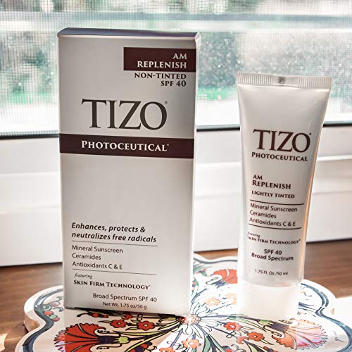 TIZO Photoceutical AM Replenish Lightly Tinted, SPF 40, 1.75 Fl Oz