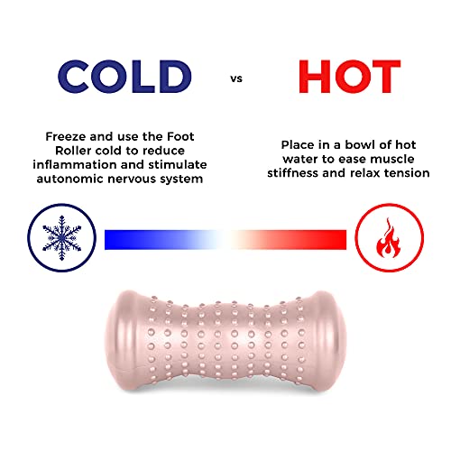 TKO Foot Massage Roller with Hot and Cold Deep Tissue Relief | Manual Foot Ma...