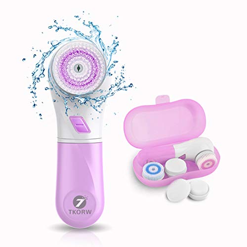 Facial Cleansing Brush,TKORW,Electric Face Scrubber Brush,5 Rotating Brush He...