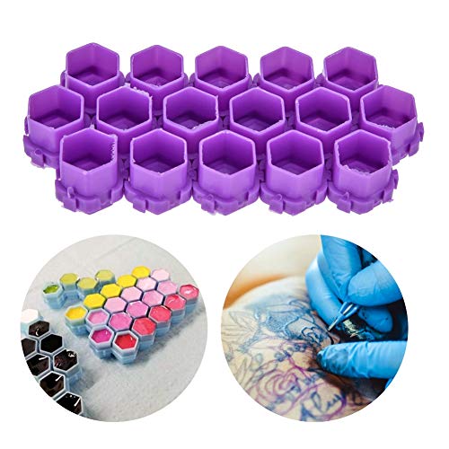 200Pcs Tattoo Ink Cups Honeycomb Shape Pigment Holder Cups Permanent Makeup S...