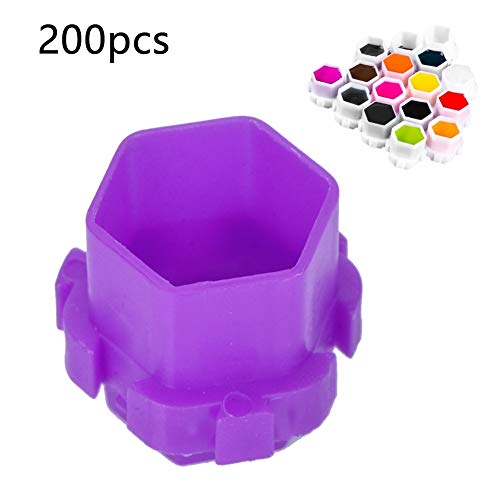 200Pcs Tattoo Ink Cups Honeycomb Shape Pigment Holder Cups Permanent Makeup S...