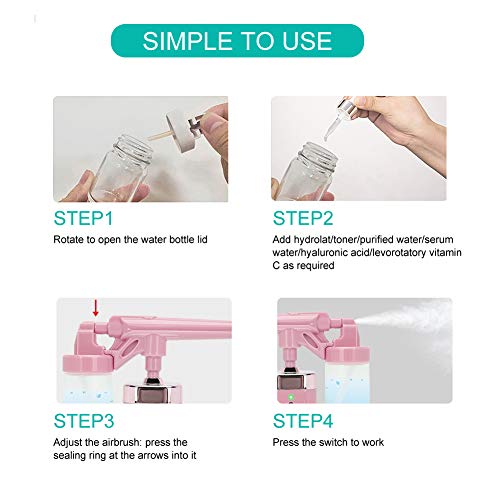 50ml Oxygen Sprayer, Handheld Oxygen Injection Airbrush, Portable Nanometer M...