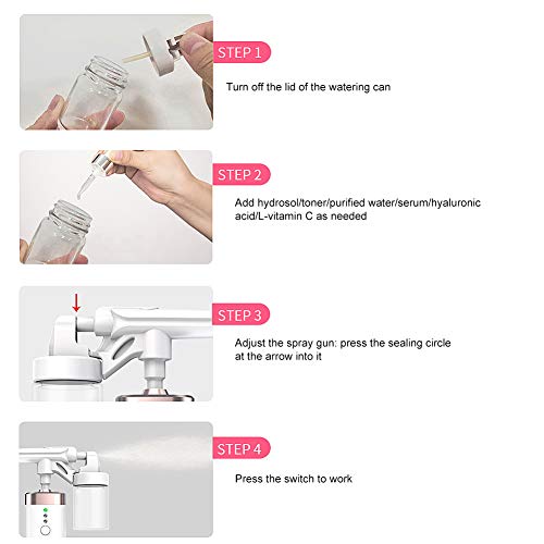 Face Beauty Instrument, Oxygen Injection Airbrush, Nano Mist Spray Hydration ...