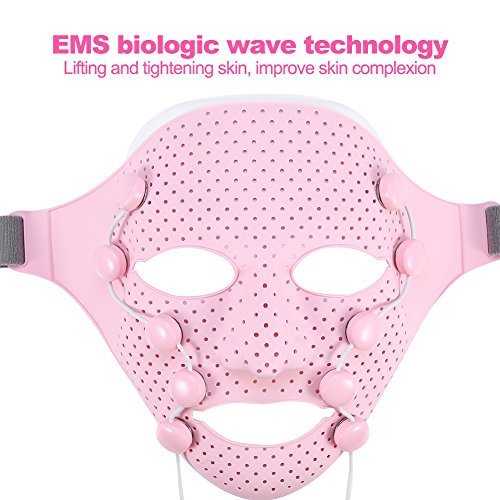 LED Mask Massager Facial Acupuncture Points 3D Magnetic Vibration Massage Fac...