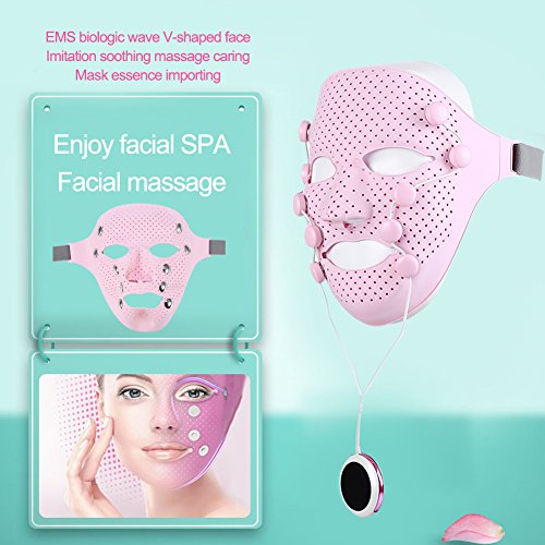LED Mask Massager Facial Acupuncture Points 3D Magnetic Vibration Massage Fac...
