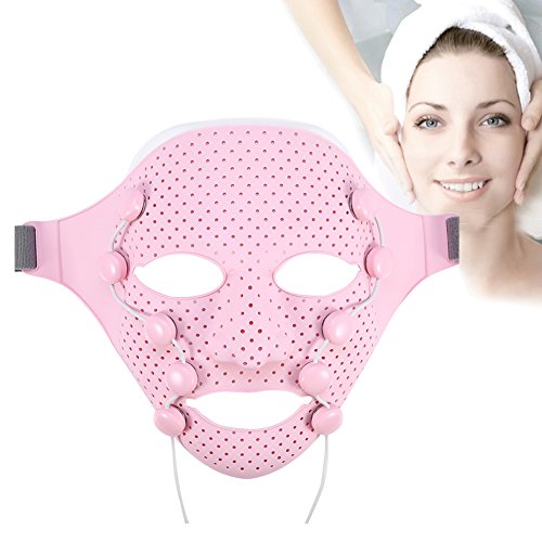 LED Mask Massager Facial Acupuncture Points 3D Magnetic Vibration Massage Fac...