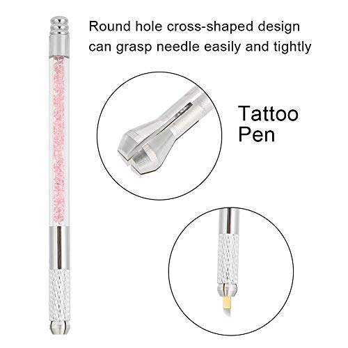 Manual Microblading Tattoo Pen Eyebrow Eyeliner Lip Semi Permanent Round Hole...