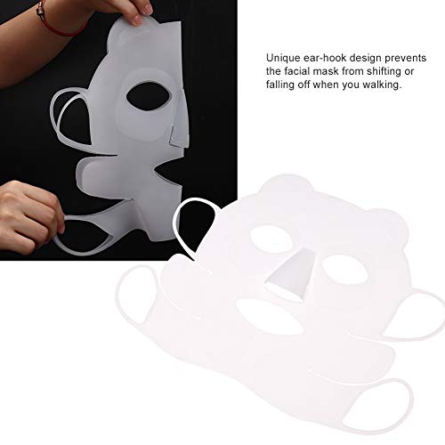 Reusable Panda Ear-Hook Silicone Facial Mask, Beauty Face Moisturizing Mask C...