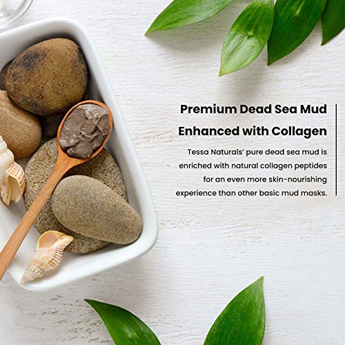 Dead Sea Mud Mask - Enhanced with Collagen - Reduces Blackheads, Pores, Acne,...